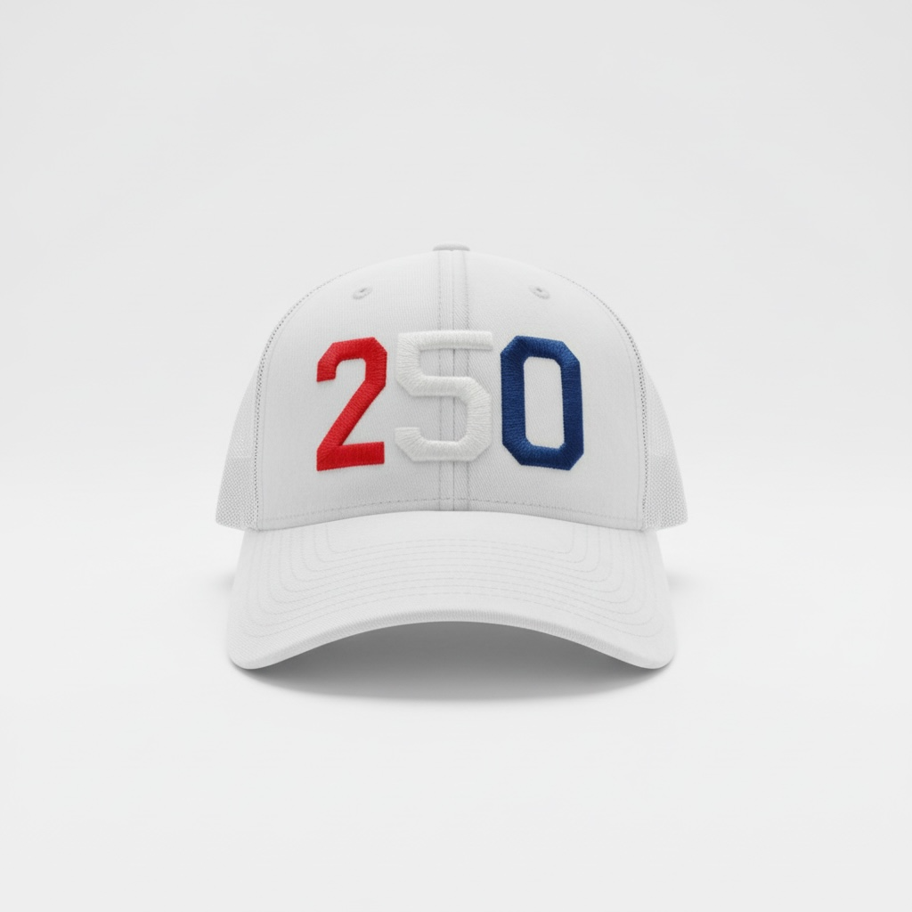 250 Hat White RWB 250