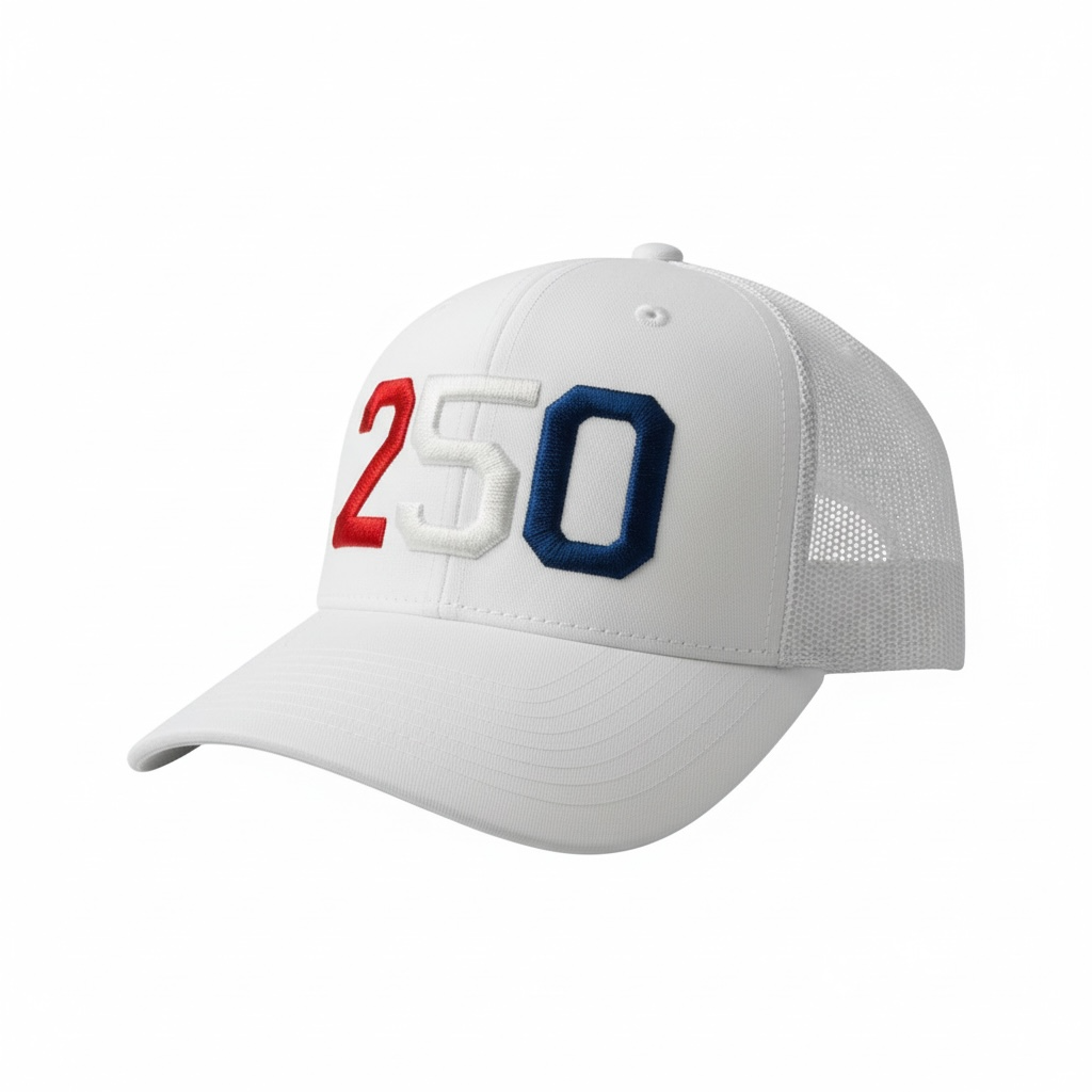 250 Hat White RWB 250